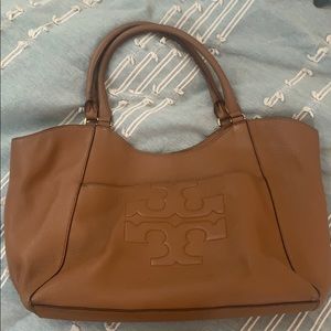 Tory Burch brown leather tote bag